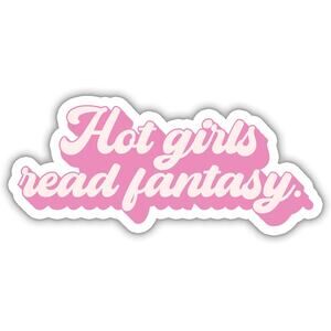5 Pcs Hot Girls Read Fantasy Vinyl Sticker Book Lover Reading Decal Size 8x3 cm